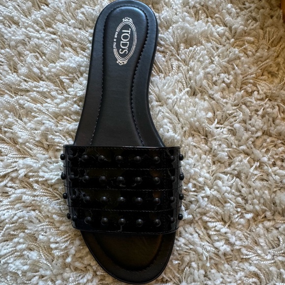 TODS black sandal slides - Picture 2 of 5